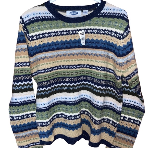 Old Navy Sweaters - REAL WOOL OLD NAVY PATTERNED SWEATER